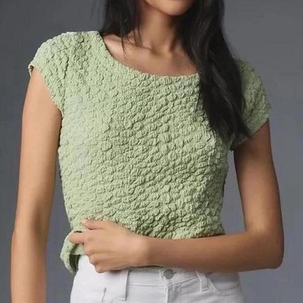 Anthropologie Maeve Popcorn Tee Size Medium